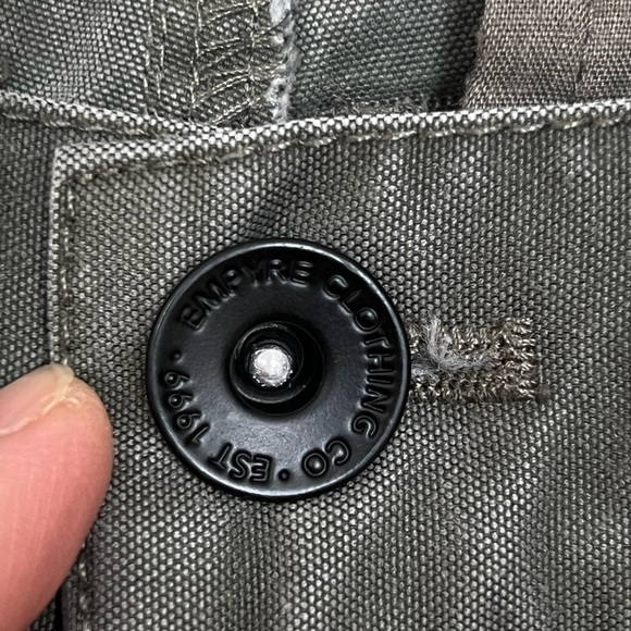 Empyre‎ Mens Mid Rise Skeletor Skinny Relaxed Fit Army Green Wrinkle Free 30/SM - Picture 14 of 16